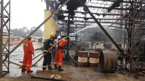 高清多圖 廣西一化工廠車(chē)間著火 濃煙似蘑菇云